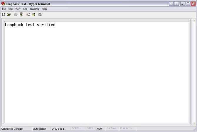 Loopback test verificado